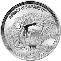 1kg Silber African Safari Affe 2020 (Auflage: 100 | Polierte Platte | Zertifikat Nr. 100)