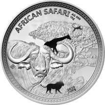 1kg Silber African Safari Büffel 2020 PP (Auflage: 100 | Polierte Platte)