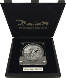 1kg Silber African Safari Elefant 2020 AF (Auflage: 100 | Antik Finish)