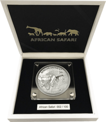 1kg Silber African Safari Elefant 2020 PP (Auflage: 100 | Polierte Platte)