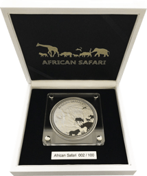 1kg Silber African Safari Giraffe 2019 PP (Auflage: 100 Stücke)