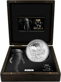 1kg Silber African Safari II Elefant 2022 PP (Auflage: 100 | Polierte Platte)