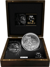 1kg Silber African Safari II Löwe PP 2024 (Auflage: 100 | Polierte Platte)