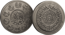 1kg Silber Aztekenkalender 2017 Antik Finish (Auflage: 1.000 | Etui & Zertifikat)