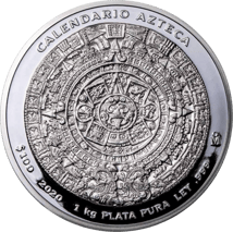 1kg Silber Aztekenkalender 2020 (Auflage: 250 | Prooflike)