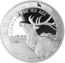 1kg Silber Giganten der Eiszeit Rentier 2022 (Auflage: 1.000)