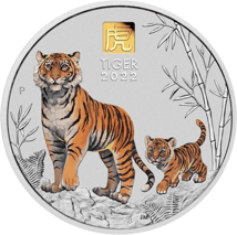 1kg Silber Lunar III Tiger 2022 (Auflage:388 | coloriert)