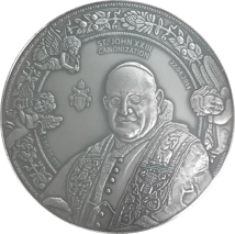 1kg Silber Papst Johannes XXIII. 2014 AF (Auflage: 58 | Antik Finish)