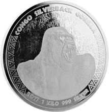 1kg Silber Silverback Gorilla 2017 (Auflage: 5.000 Stücke)