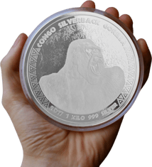 1kg Silber Silverback Gorilla 2017 (Auflage: 5.000 Stücke)