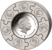 1kg Silber Queen ElizabethII 70.Jübiläum 2022 Puzzlemünze (Auflage:150 | Polierte Platte)
