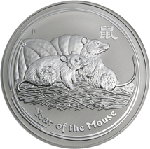 1kg Silbermünze Lunar II Maus 2008