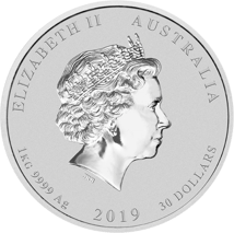 1kg Silbermünze Lunar II Schwein 2019