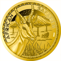 2 Unze Gold African Safari II Antilope 2024 PP (Auflage: 50 | Polierte Platte)