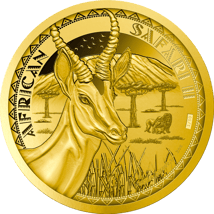 2 Unze Gold African Safari II Antilope 2024 PP (Auflage: 50 | Polierte Platte | Zertifikat Nr. 50)