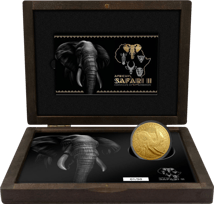2 Unze Gold African Safari II Elefant 2021 PP (Auflage: 50 | Polierte Platte)