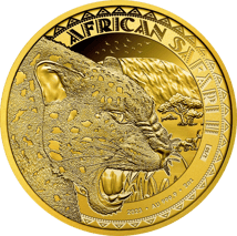 2 Unze Gold African Safari II Leopard 2023 PP (Auflage: 50 | Polierte Platte | Zertifikat Nr. 50)