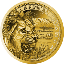 2 Unze Gold African Safari II Löwe 2024 PP (Auflage: 50 | Polierte Platte)