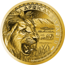 2 Unze Gold African Safari II Löwe 2024 PP (Auflage: 50 | Polierte Platte | Zertifikat Nr. 50)