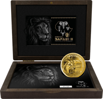 2 Unze Gold African Safari II Löwe 2024 PP (Auflage: 50 | Polierte Platte | Zertifikat Nr. 50)