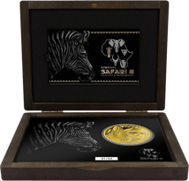 2 Unze Gold African Safari II Zebra 2022 PP (Auflage: 50 | Polierte Platte)