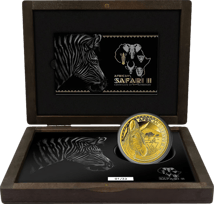 2 Unze Gold African Safari II Zebra 2022 PP (Auflage: 50 | Polierte Platte | Zertifikat Nr. 50)