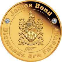 2 Unze Gold James Bond - 50. Jubiläum 2021 PP (Auflage: 70 | Polierte Platte | mit Diamanten)