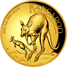 2 Unze Gold Känguru 2022 High Relief PP (Auflage: 200 | Polierte Platte)