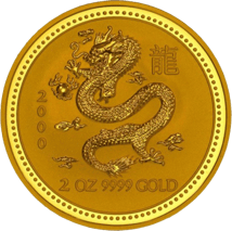 2 Unze Gold Lunar I Drache 2000