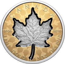 2 Unze Gold Maple Leaf Super Incuse 2024 (Auflage: 300 | Reverse Proof | Platinbeschichtung)