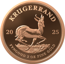 2 Unze Gold Piedfort Krügerrand 2025 PP (Auflage: 200 | Polierte Platte)