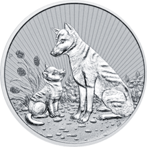 2 Unze Silber Australien Next Generation Piedfort Dingo 2022 (Auflage: 75.000)