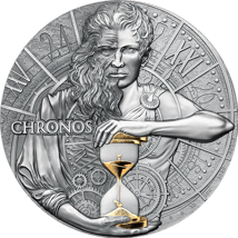 2 Unze Silber Chronos 2023 AF HR (Auflage: 500 | High Relief | Antik Finish)