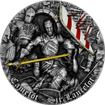 2 Unze Silber Sir Lancelot Ritter der Tafelrunde 2022 HR (Auflage: 500 | Ultra High Relief | Antik Finish)