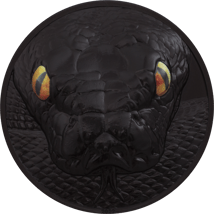 2 Unze Silber Jäger der Nacht - Python 2022 (Auflage: 888 | Obsidian Black | Ultra High Relief)
