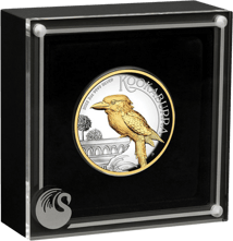2 Unze Silber Kookaburra 2022 PP (Auflage: 2.000 | Polierte Platte | High Relief | teilvergoldet)