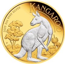 2 Unze Silber Känguru Nugget 2023 (Auflage: 3.000 | Reverse gilded)