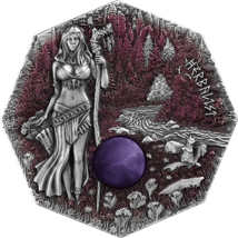 2 Unze Silber Witchcraft Herbalist 2025 (Auflage: 500 | Ultra High Relief | Amethyst | Antik Finish)