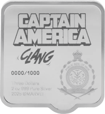 2 Unze Silber Marvel Captain America Smash 2025 (Auflage: 1.000 | Polierte Platte)