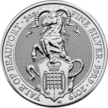 2 Unze Silber Queen's Beasts Yale 2019