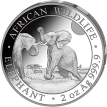 2 Unze Silber Somalia Elefant 2024