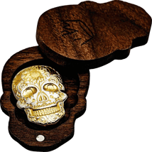 2 Unze Silberbarren Totenkopf Gold Sonnenblume