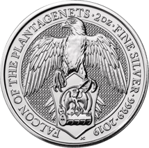 2 Unze Silbermünze Queen's Beasts Falcon 2019