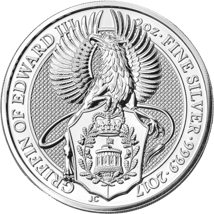 2 Unze Silbermünze Queen's Beasts Griffin 2017