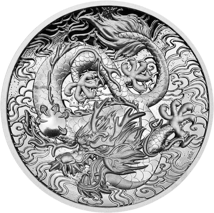 2 Unzen Silber Australien Drache 2021 HR ( Auflage: 1.500 | Polierte Platte)
