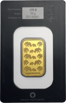20 g Elefanten Goldbarren (Rand Refinery)