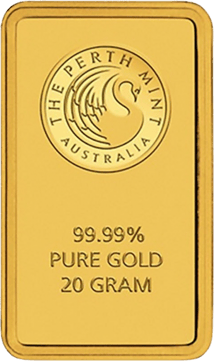20 g Perth Mint Goldbarren Känguru