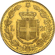 20 Lire Gold Umberto
