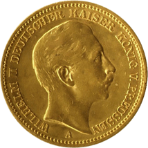 20 Mark Preußen Wilhelm II Goldmünze