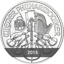 20 x 1 Unze Silber Philharmoniker 2015